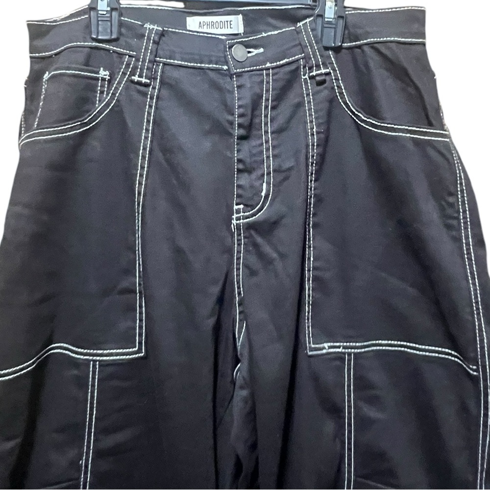 Aphrodite Black Pocket‎ Cargo Pants Size 11 - Picture 4 of 11